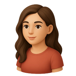3D illustration of a woman with long brown hair wearing a red shirt.